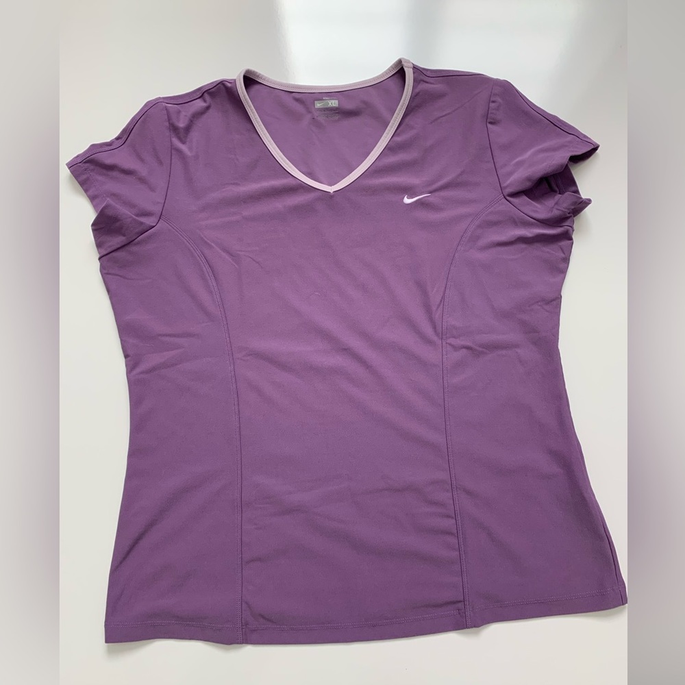Women Nike T shirt Purple‎ Spandex Sz XL